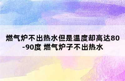 燃气炉不出热水但是温度却高达80-90度 燃气炉子不出热水